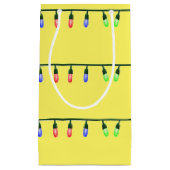 Petit Sac Cadeau Feux Xmas jaune (Devant)