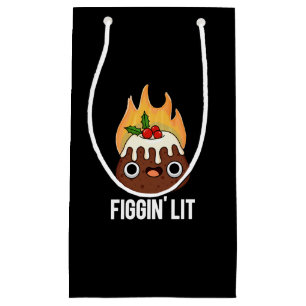 Petit Sac Cadeau Figgin Lit Funny Figgy Pudding Pun Dark BG