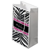 Petit Sac Cadeau Fille décorée d'un monogramme de fausse pierre de (Dos Angle)