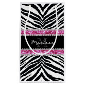 Petit Sac Cadeau Fille décorée d'un monogramme de fausse pierre de (Devant)