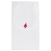 Petit Sac Cadeau Fille Design, Or Léger, Rouge Purplish (Dos)