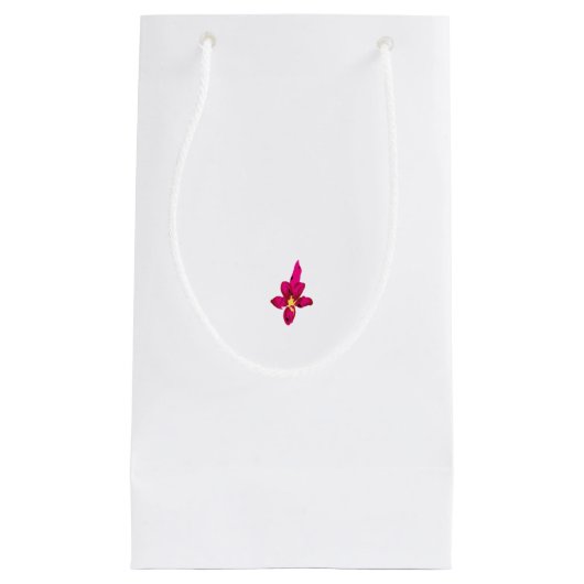 Petit Sac Cadeau Fille Design, Or Léger, Rouge Purplish (Devant)