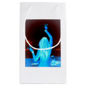 Petit Sac Cadeau fille hippie bleue (Dos)