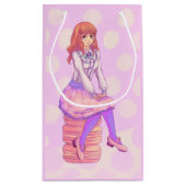 Petit Sac Cadeau Fille Macaron rose (Dos)