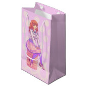 Petit Sac Cadeau Fille Macaron rose (Devant Angle)