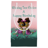 Petit Sac Cadeau Filles jumelles afro-américaines (Devant)