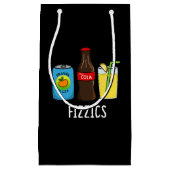 Petit Sac Cadeau Fizzics Funny Fizzy Cola Boissons Pun Dark BG (Devant)