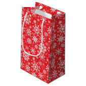 Petit Sac Cadeau Flacon de Noël motif Rouge (Dos Angle)