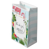 Petit Sac Cadeau Flamant Rose Mignon Thème Tropical Entreprise (Dos Angle)