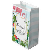 Petit Sac Cadeau Flamant rose rose mignon Tropical Thème Merci (Dos Angle)