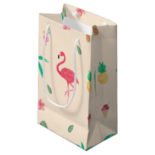 Petit Sac Cadeau Flamants roses pendant l'été