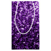 Petit Sac Cadeau Flamme de parties scintillant foncé violet brillan (Dos)