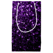 Petit Sac Cadeau Flamme de parties scintillant foncé violet brillan (Devant)