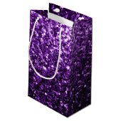 Petit Sac Cadeau Flamme de parties scintillant foncé violet brillan (Dos Angle)