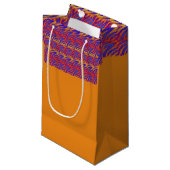 Petit Sac Cadeau Flammes bleues (Devant Angle)