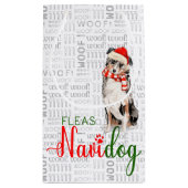 Petit Sac Cadeau Fleas Navidog Australian Shepherd Drôle Noël (Dos)