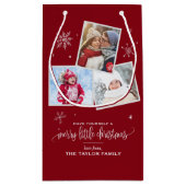 Petit Sac Cadeau Flèche rouge | 3 Noël photo (Dos)