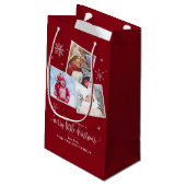 Petit Sac Cadeau Flèche rouge | 3 Noël photo (Dos Angle)