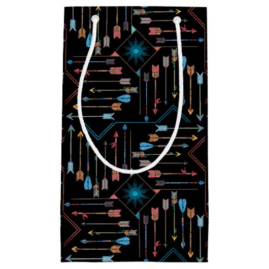 Petit Sac Cadeau Flèches Boho et Sun V11 ID748 (Devant)