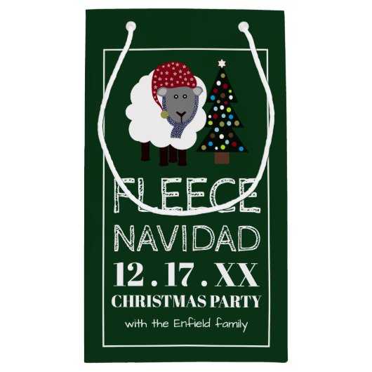 Petit Sac Cadeau Fleece Navidad, style espagnol Noël (Dos)