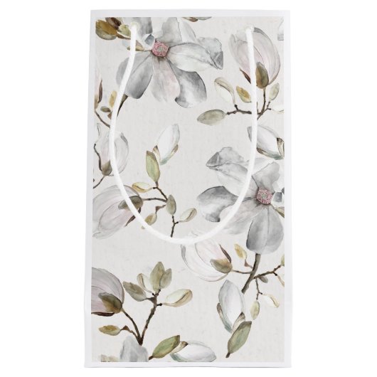 Petit Sac Cadeau Fleur blanche (Devant)