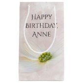 Petit Sac Cadeau Fleur Cosmos Anniversaire Sur Rose (Devant)