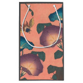 Petit Sac Cadeau Fleur d'abeille rose classique Hokusai Art (Dos)