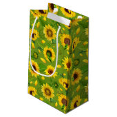 Petit Sac Cadeau Fleur de couleur 4 (Dos Angle)