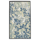 Petit Sac Cadeau Fleur de feuille bleue asiatique japonaise (Dos)