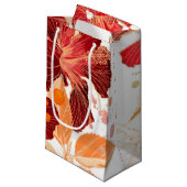 Petit Sac Cadeau Fleur de ketmie - peinture 2 d'aquarelle (Devant Angle)