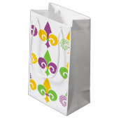 Petit Sac Cadeau Fleur de Lis Mardi Gras (Dos Angle)