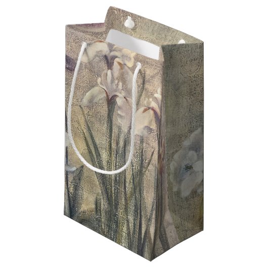 Petit Sac Cadeau Fleur d'Iris (Devant Angle)