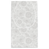Petit Sac Cadeau Fleur douce (Gris | BLANCHE) (Dos)