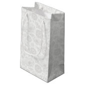 Petit Sac Cadeau Fleur douce (Gris | BLANCHE) (Dos Angle)