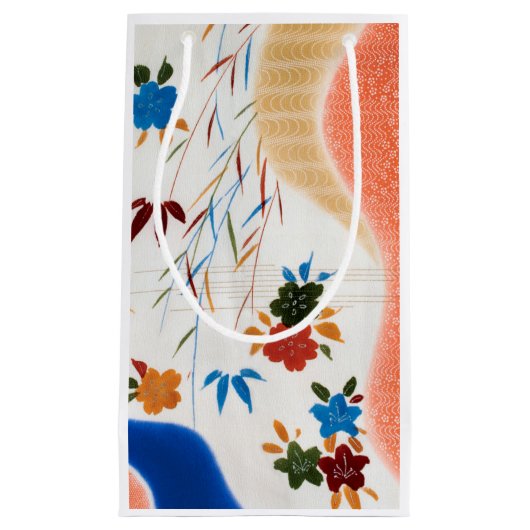 Petit Sac Cadeau Fleur et eau courante, design japonais (Devant)