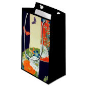 Petit Sac Cadeau Fleur et papillon, design japonais (Devant Angle)
