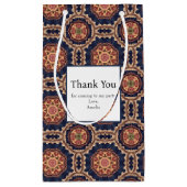 Petit Sac Cadeau Fleur fantaisie et formes étoiles Merci Motif (Dos)