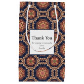 Petit Sac Cadeau Fleur fantaisie et formes étoiles Merci Motif (Devant)