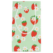 Petit Sac Cadeau Fleur Fleur Motif de fraise Fleur marron (Devant)
