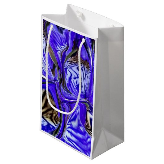 Petit Sac Cadeau Fleur Iris Violet (Devant Angle)