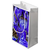 Petit Sac Cadeau Fleur Iris Violet (Dos Angle)