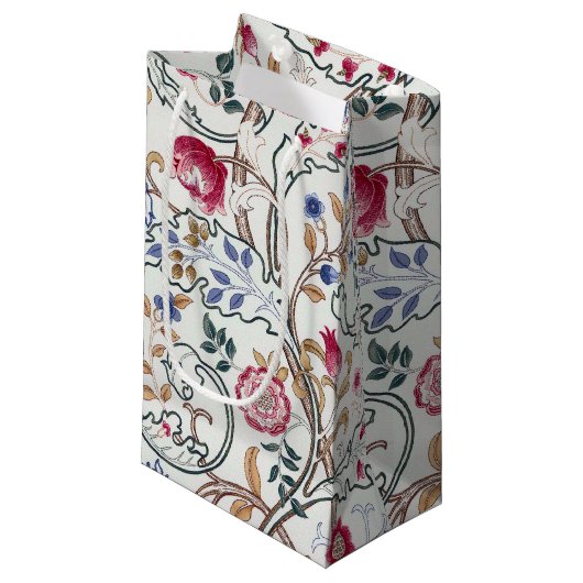 Petit Sac Cadeau Fleur, Motif Floral, William Morris (Devant Angle)