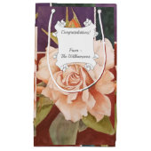 Petit Sac Cadeau Fleur Rose antique (Devant)