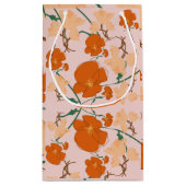 Petit Sac Cadeau fleur rose et orange (Dos)