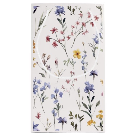 Petit Sac Cadeau Fleur sauvage Boho | (Dos)