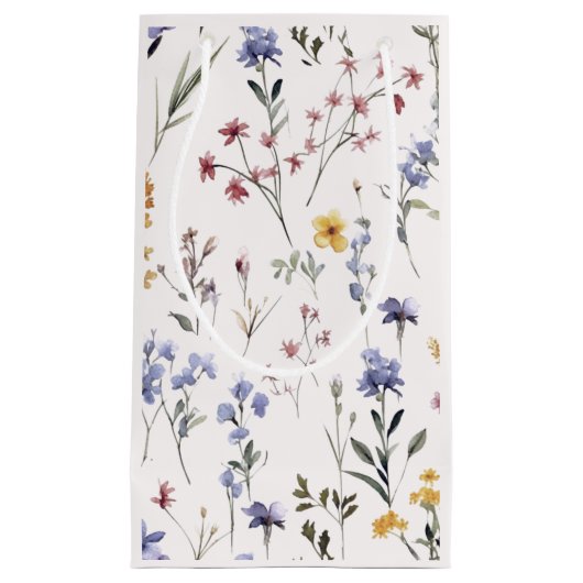 Petit Sac Cadeau Fleur sauvage Boho | (Devant)