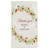 Petit Sac Cadeau Fleur sauvage Jaune Marigold Mariage de feuillage (Dos)