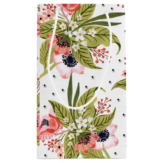 Petit Sac Cadeau fleuris et points (Dos)