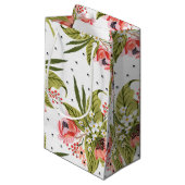 Petit Sac Cadeau fleuris et points (Devant Angle)