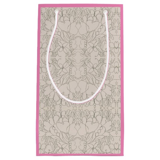 Petit Sac Cadeau Fleurs abondantes (Devant)